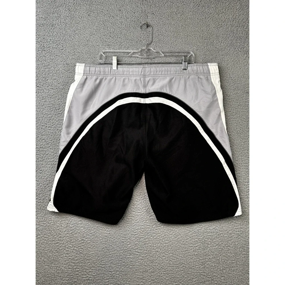VTG 1999 Nike Swim Trunks Shorts Mens XL Black White Side Panel 712743 Y2K 90s